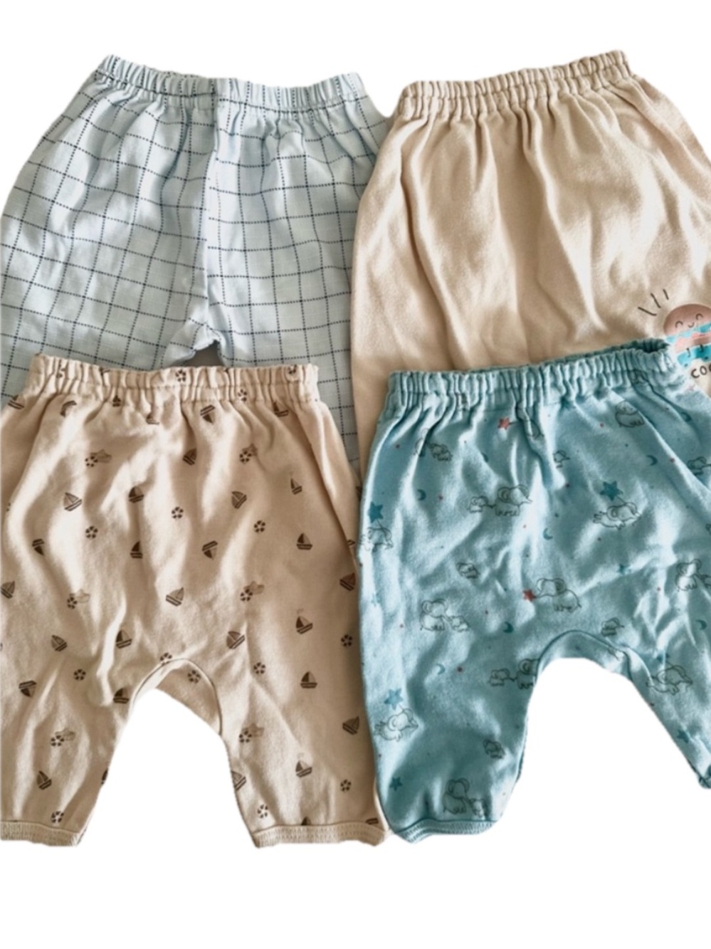 Baby Pants Bundle 0–3m | 4 Pieces | Soft Cotton Everyday Wear